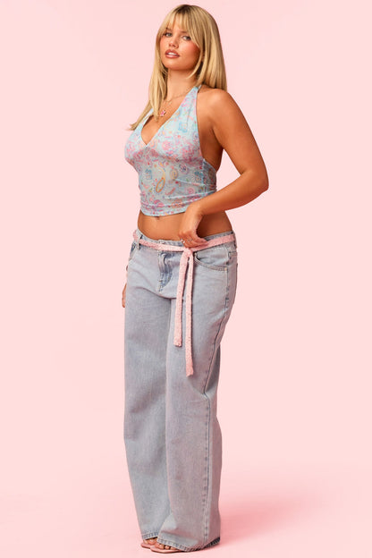 Barbie™ Fever Paisley Mesh Halter Top