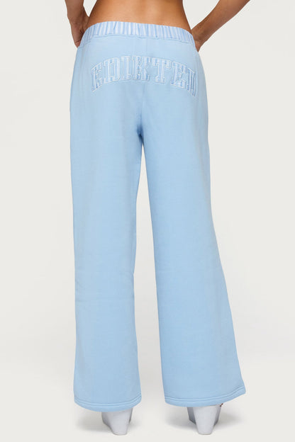 Edikted Core Stripey Wide Leg Sweatpants