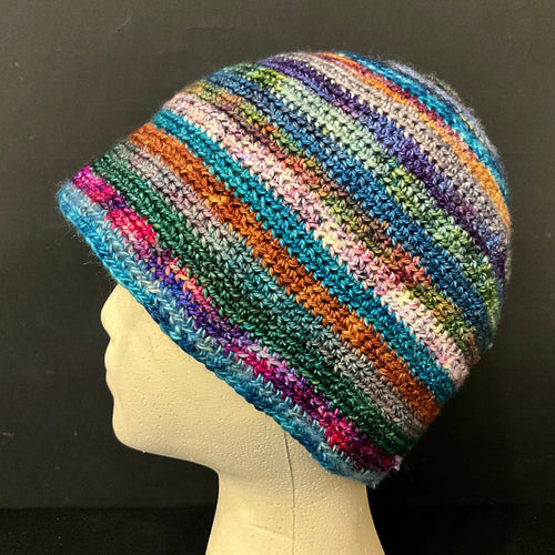 “Scrappy Hat” hand knitted hat