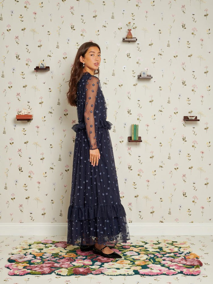 Sister Jane - Mementos Tulle Midi Dress - Navy Blue-Robes-DR1974NVY