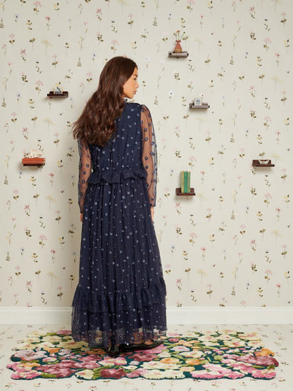 Sister Jane - Mementos Tulle Midi Dress - Navy Blue-Robes-DR1974NVY