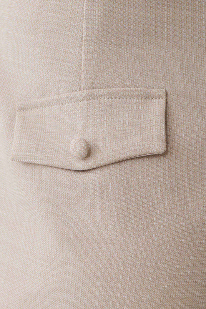 Solenne Suiting Shorts - Natural Marle