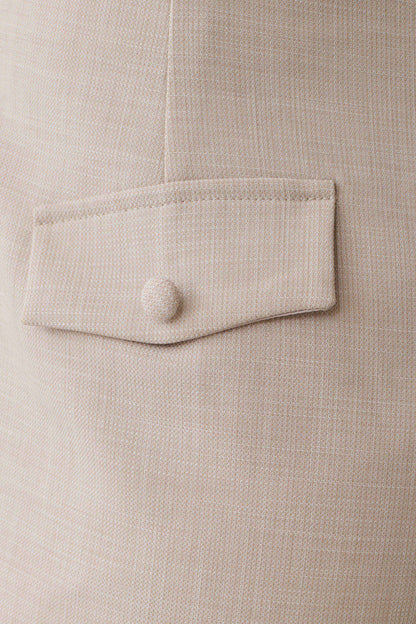 Solenne Suiting Shorts - Natural Marle