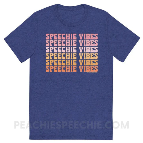 Speechie Vibes Tri-Blend Tee - Navy Triblend / S - peachiespeechie.com