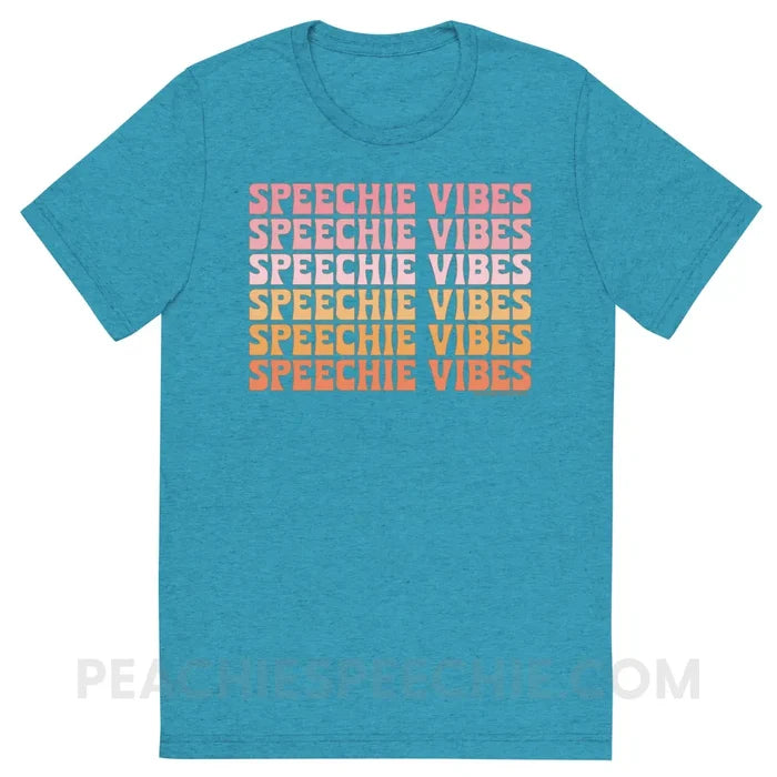 Speechie Vibes Tri-Blend Tee - Aqua Triblend / S - peachiespeechie.com