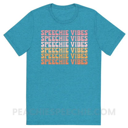 Speechie Vibes Tri-Blend Tee - Aqua Triblend / S - peachiespeechie.com