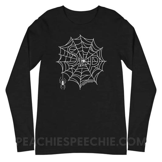 Spider Web SLP Premium Long Sleeve - Black Heather / XS - peachiespeechie.com