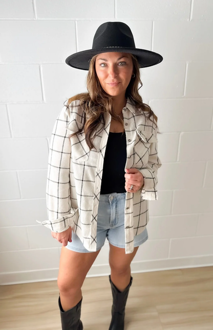 Suede Shoulder & Elbow Patch Button Down Shirt