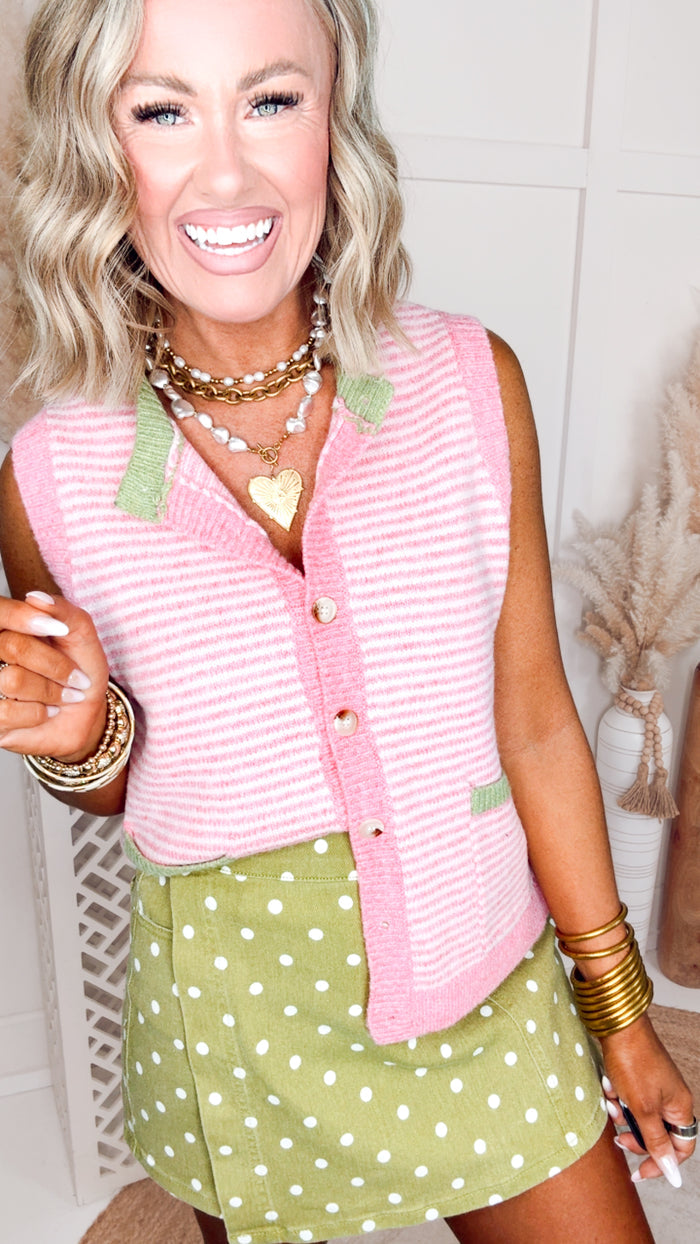 The Color Crush Vest-Pink/Lime