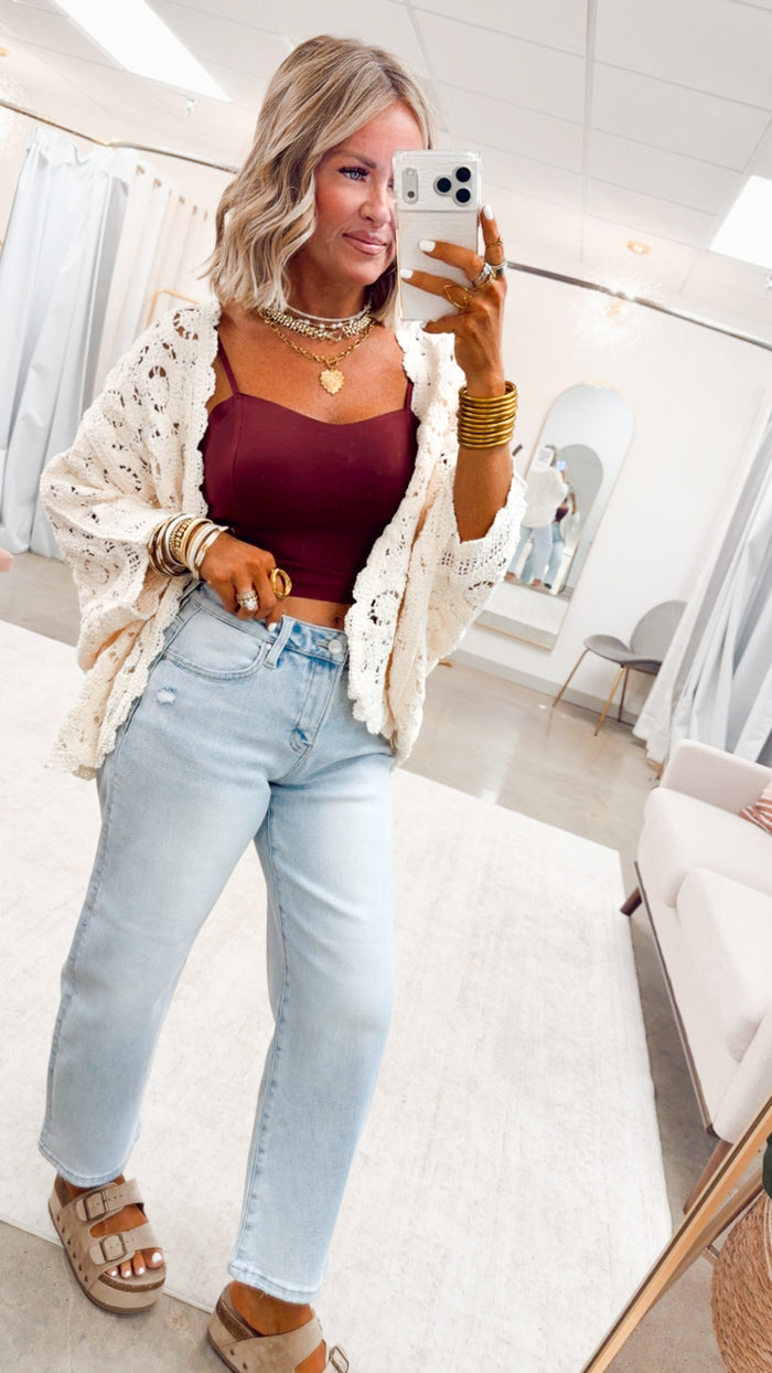 The Dani High Rise Crop Barrel Jean