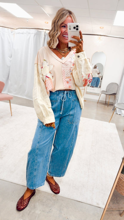 The Flower Child Top-Almond