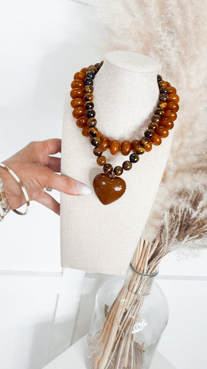 The Janel Tiger Eye Brown Necklace