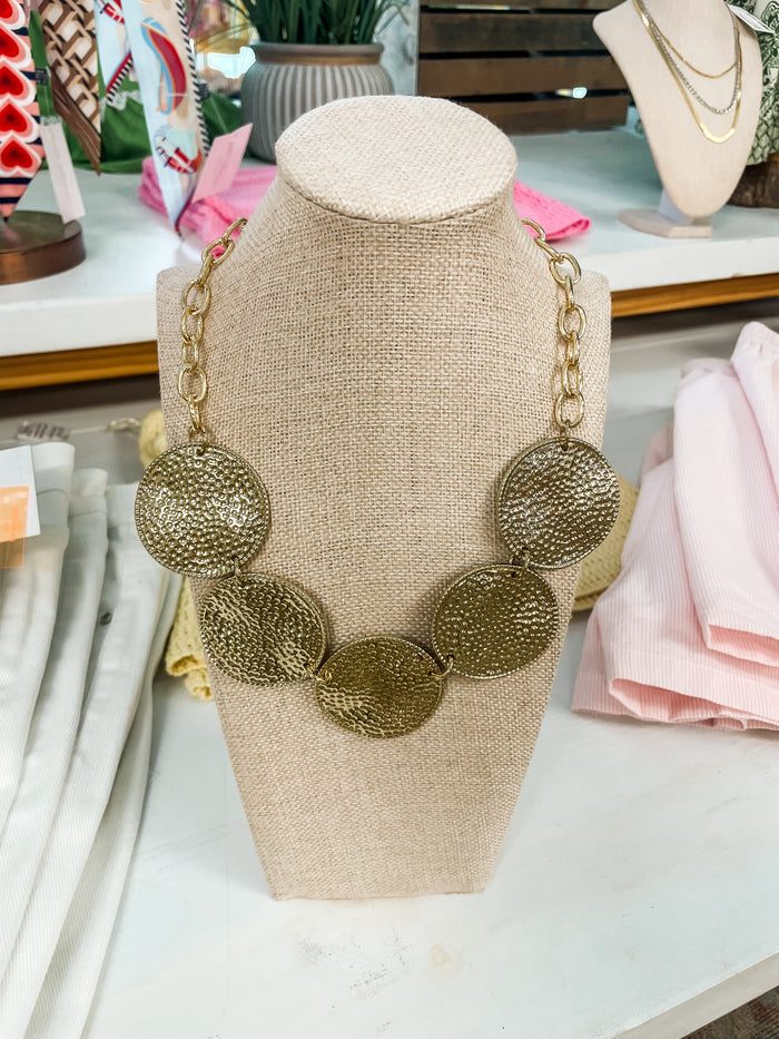 The Soleil Disc Necklace & Earring Set