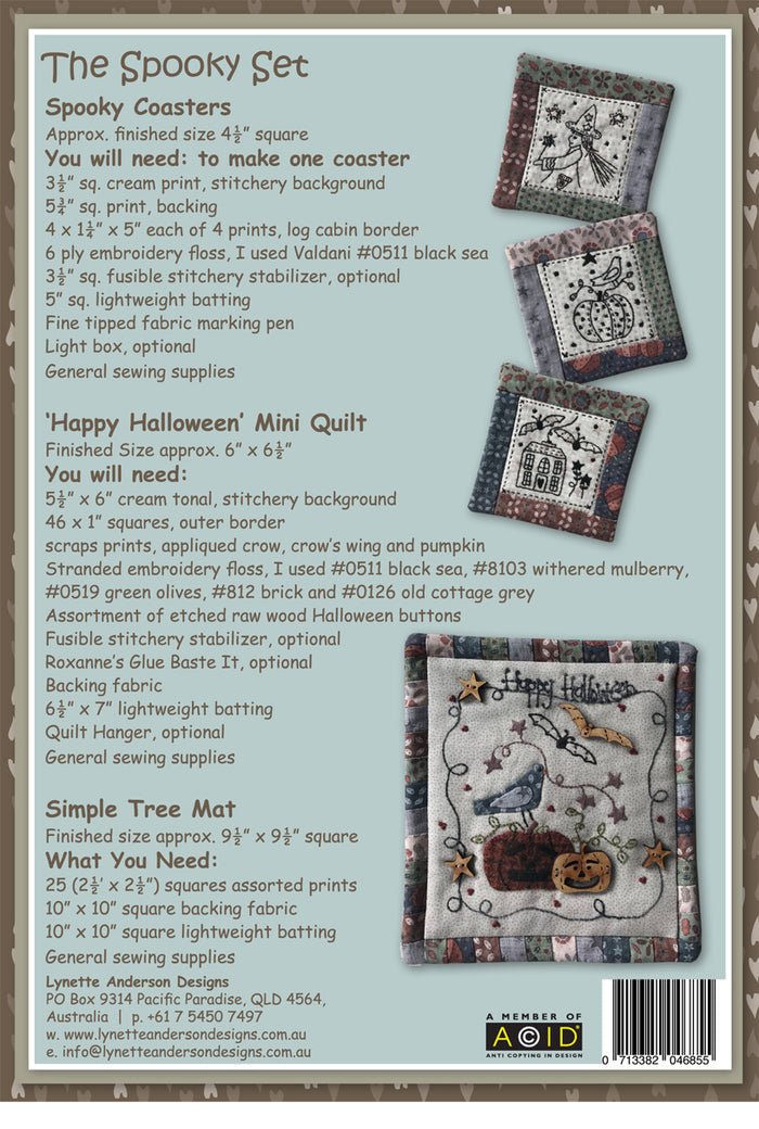 The Spooky Set pattern back