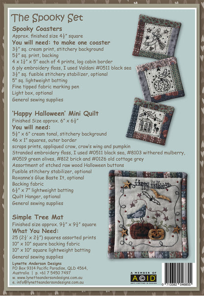 The Spooky Set pattern back