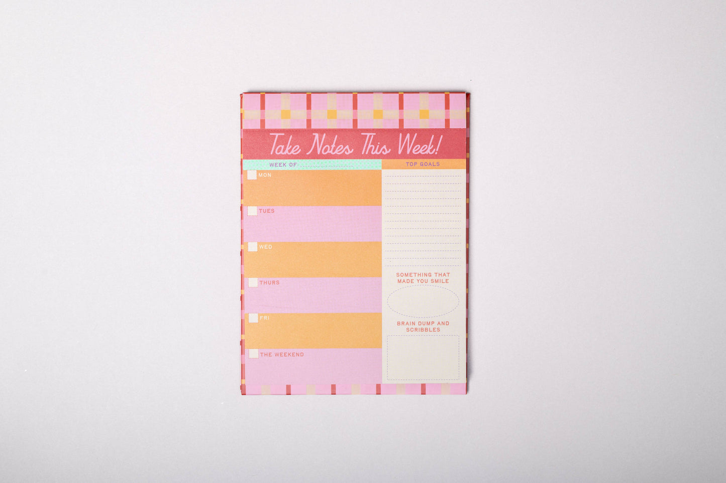 BANDO - Week to Week Desk Planner, Take Notes This Week